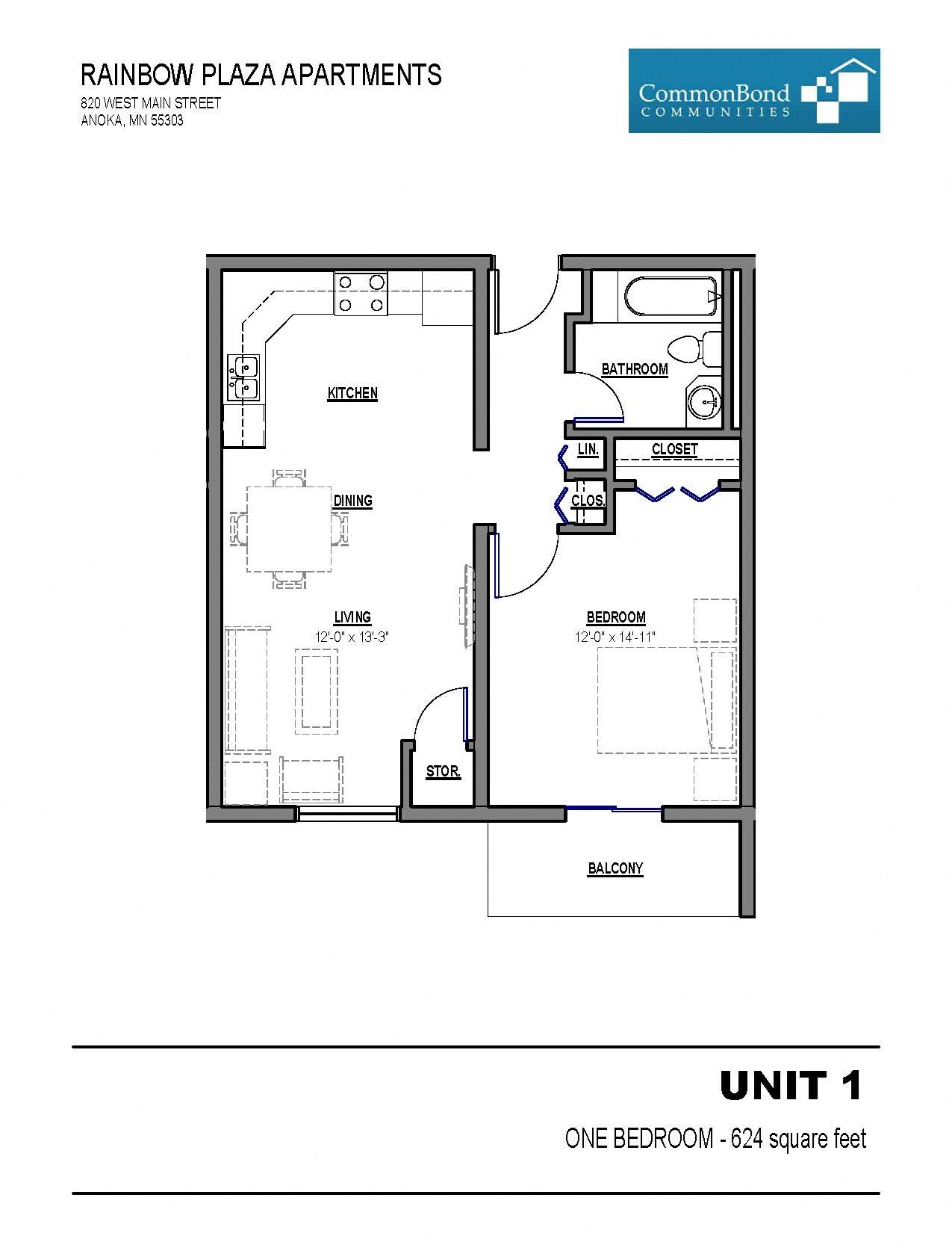 Unit 1 Floor Plan 1